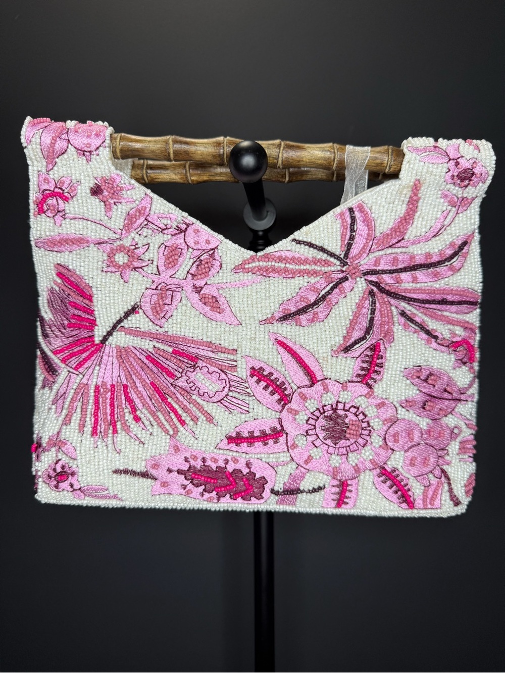 New Viral Beaded Purse Bag Made in India Summer Resort Novelty Flower Embroidery